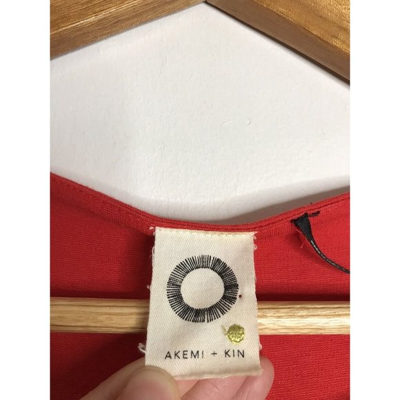 Akemi + Kin Anthropologie Binah Tank Sleeveless Blouse Red Beaded Embroidered S - Picture 7 of 10